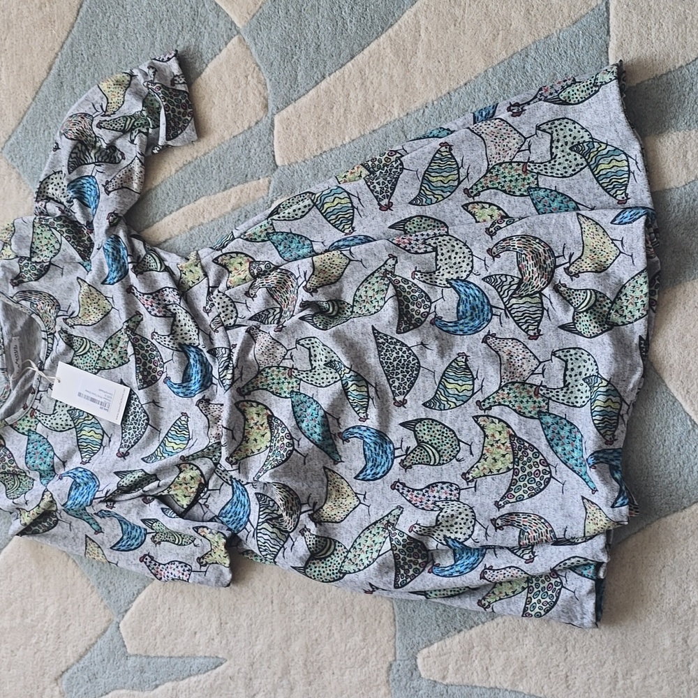 Colorful Bird Pattern Dress